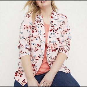 NWT Lane Bryant Floral Crepe Blazer Size 22P